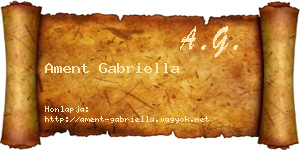 Ament Gabriella névjegykártya